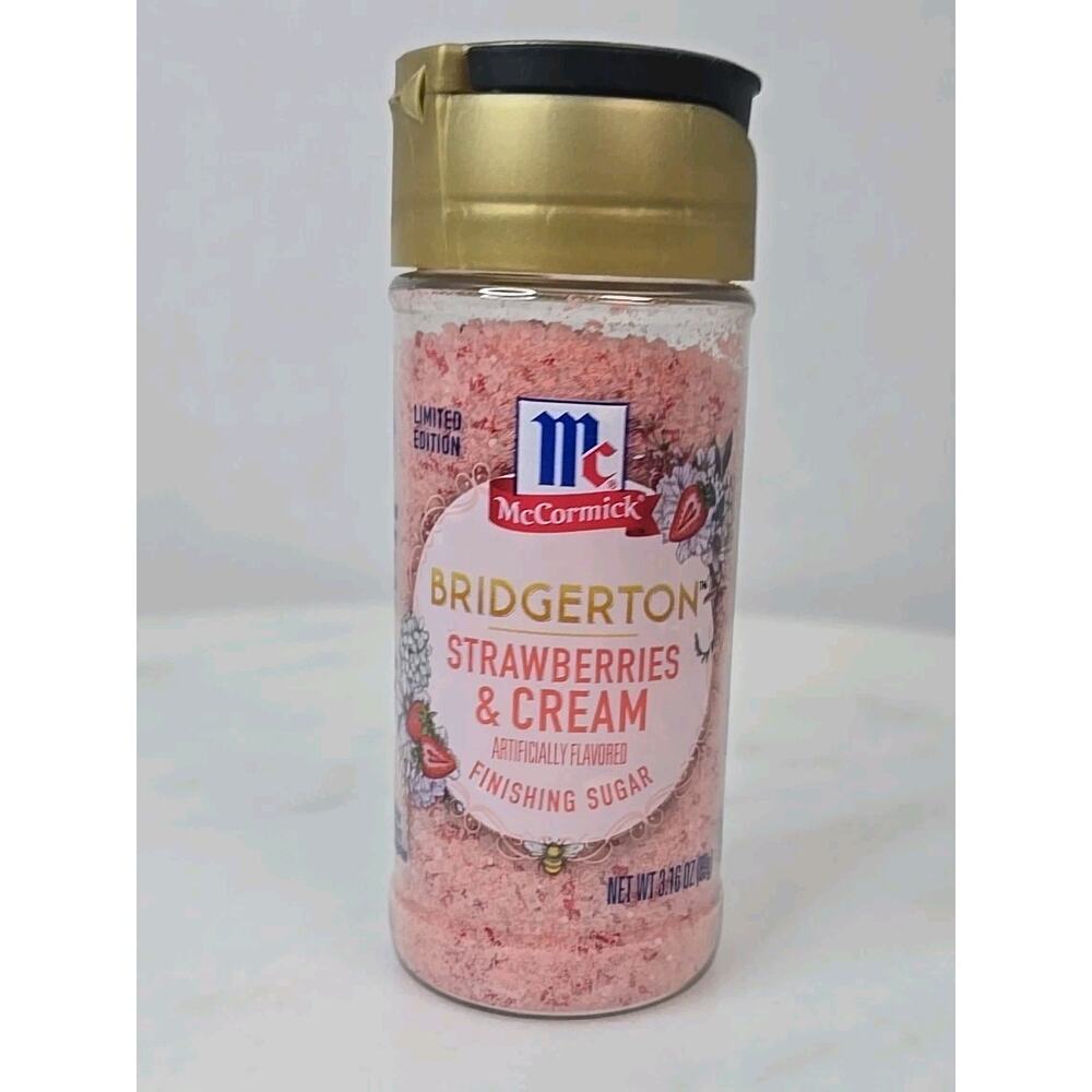 McCormick Bridgerton Strawberries & Cream Finishing Sugar Limited Edition NEW